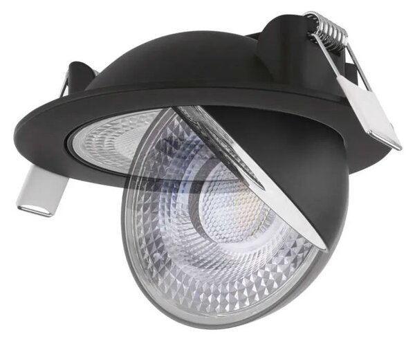 EMOS Černé LED bodové svítidlo GERI 105mm 6,5W CCT s výklopným rámečkem ZV1161