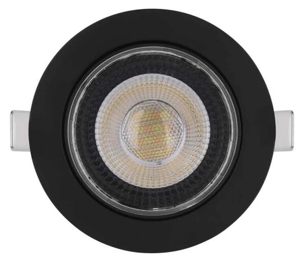 EMOS Černé LED bodové svítidlo GERI 105mm 6,5W CCT s výklopným rámečkem ZV1161