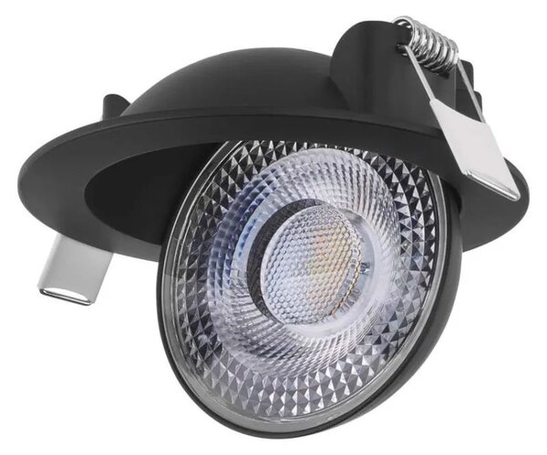 EMOS Černé LED bodové svítidlo GERI 105mm 6,5W CCT s výklopným rámečkem ZV1161