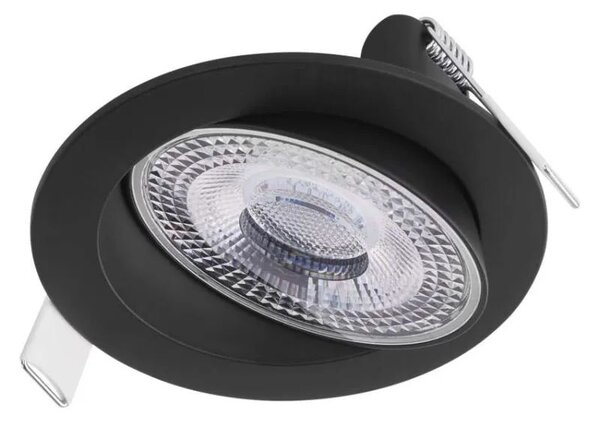EMOS Černé LED bodové svítidlo GERI 105mm 6,5W CCT s výklopným rámečkem ZV1161