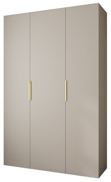 Šatní skříň 160 cm Carmela 40-4 (kašmír + zlatá). Akce -20%. 1126660