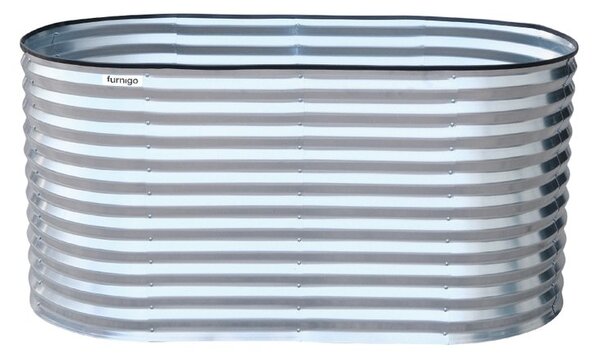 Furnigo Vyvýšený záhon 160x80x78 cm - stříbrný