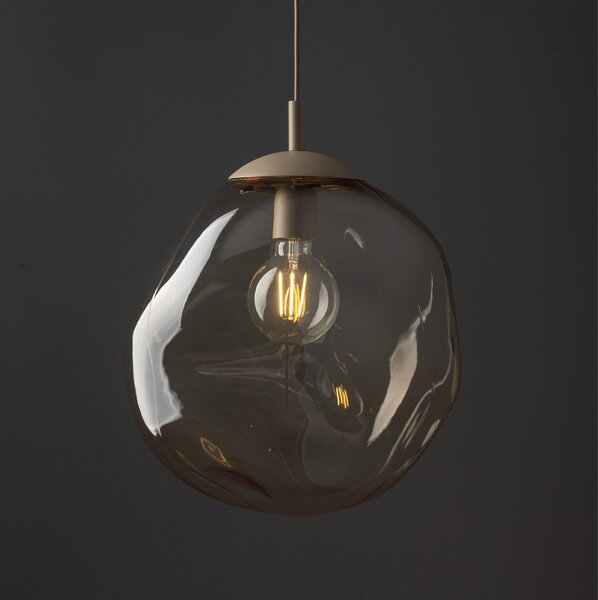 TK Lighting Béžový závěsný lustr Lava 350mm pro žárovku E27 TK11325