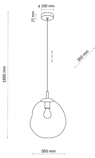 TK Lighting Béžový závěsný lustr Lava 350mm pro žárovku E27 TK11325