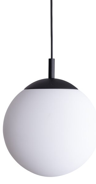 TK Lighting Černý závěsný lustr Esme s bílým stínidlem 250mm pro žárovku E27 TK5669