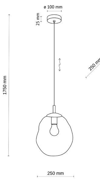 TK Lighting Béžový závěsný lustr Lava 250mm pro žárovku E27 TK11327