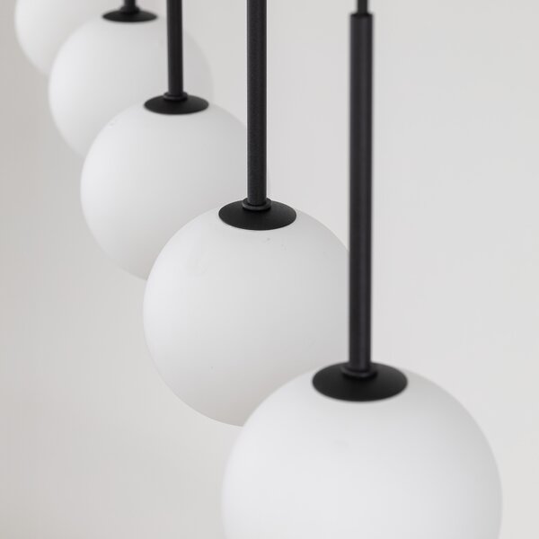 TK Lighting Černý závěsný lustr Martin pro žárovku 6x G9 TK4504