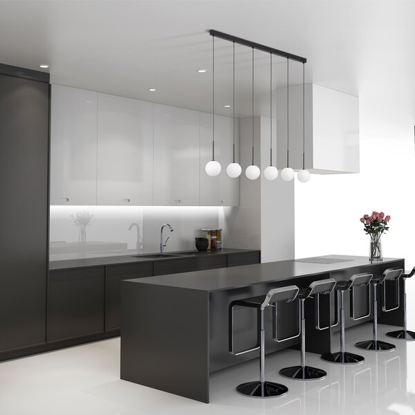 TK Lighting Černý závěsný lustr Martin pro žárovku 6x G9 TK4504