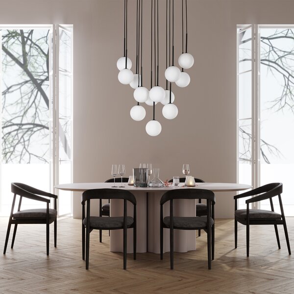 TK Lighting Černý závěsný lustr Martin pro žárovku 13x G9 TK10079