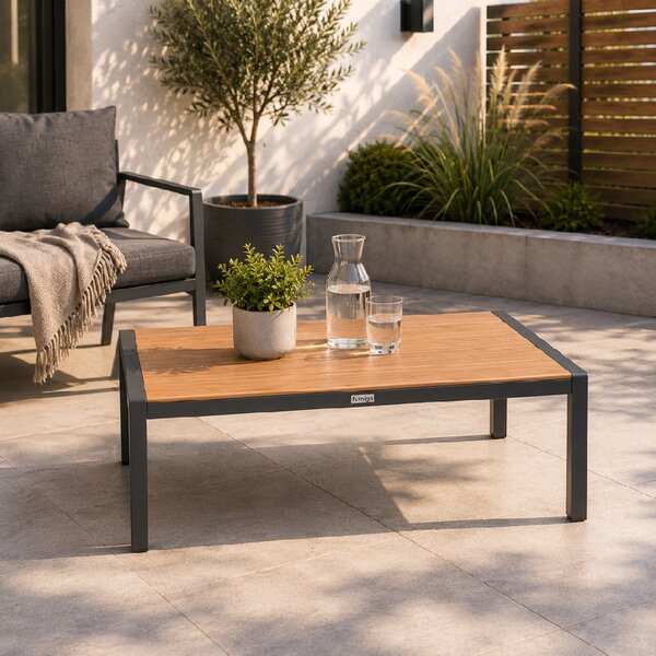 Furnigo Zahradní kovová sestava Valencia - antracit/šedé polštáře