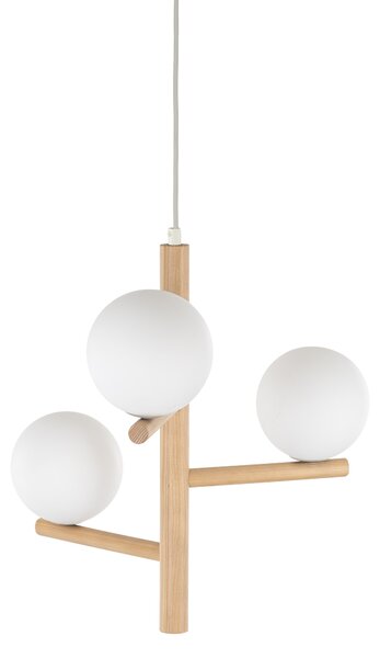 TK Lighting Závěsný lustr Estera Wood s dekorem dřeva pro žárovku 3x G9 TK6799