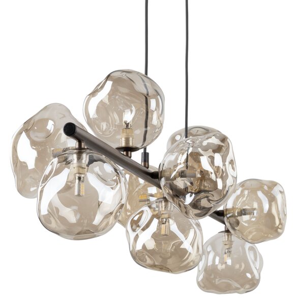 TK Lighting Hnědý závěsný lustr Lava pro žárovku 9x G9 TK11037