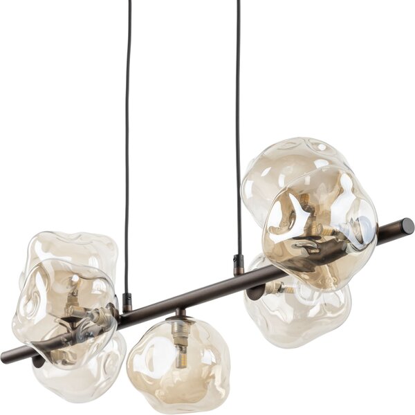TK Lighting Hnědý závěsný lustr Lava pro žárovku 7x G9 TK11033