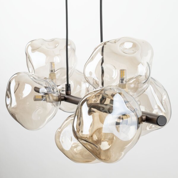 TK Lighting Hnědý závěsný lustr Lava pro žárovku 7x G9 TK11033