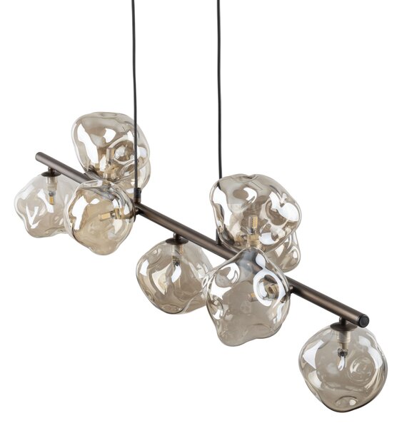 TK Lighting Hnědý závěsný lustr Lava pro žárovku 9x G9 TK11037