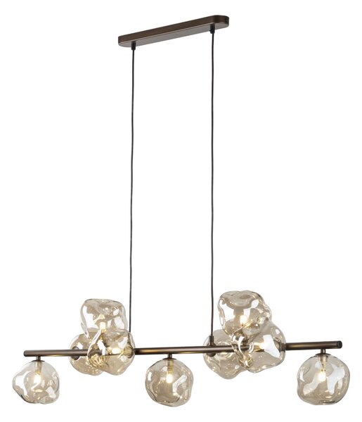 TK Lighting Hnědý závěsný lustr Lava pro žárovku 9x G9 TK11037