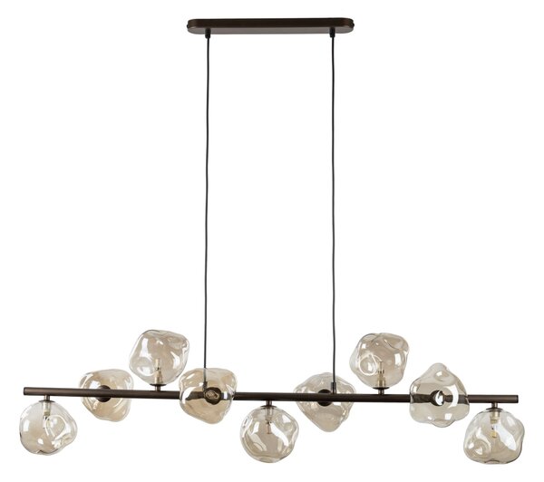 TK Lighting Hnědý závěsný lustr Lava pro žárovku 9x G9 TK11037