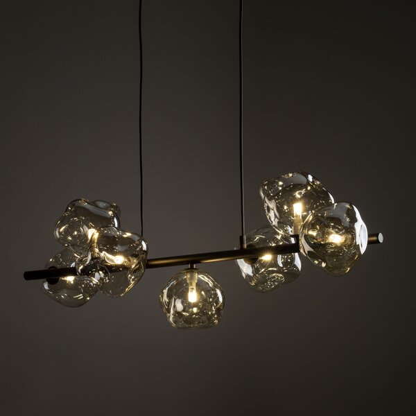 TK Lighting Hnědý závěsný lustr Lava pro žárovku 7x G9 TK11033