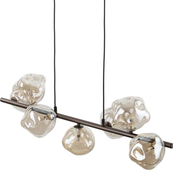 TK Lighting Hnědý závěsný lustr Lava pro žárovku 7x G9 TK11033