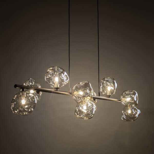 TK Lighting Hnědý závěsný lustr Lava pro žárovku 9x G9 TK11037