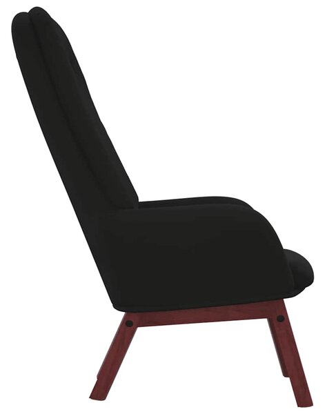 Relaxační křeslo černé samet 341224