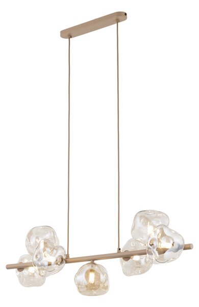 TK Lighting Béžový závěsný lustr Lava pro žárovku 7x G9 TK11109