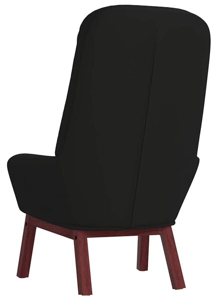 Relaxační křeslo černé samet 341224