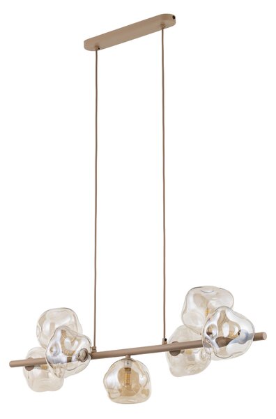 TK Lighting Béžový závěsný lustr Lava pro žárovku 7x G9 TK11109