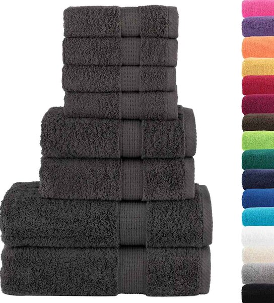 8dílná sada ručníků Premium SOLUND antracitová 600 g/m² 137537
