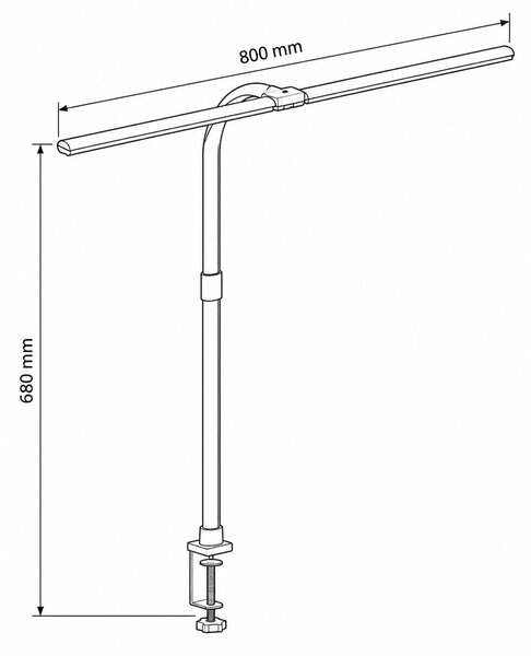 Ecolite Černá LED stolní lampička Alfi 20W LU19TC2-CR
