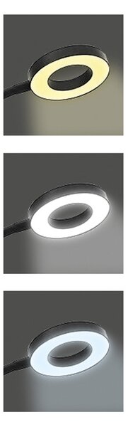 Ecolite Černá LED stolní nabíjecí lampička Mila 8W LU15A-CR