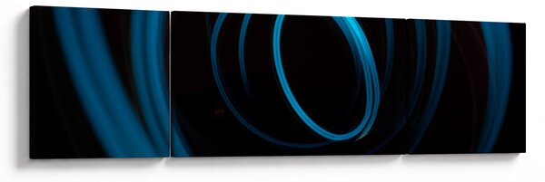 Obraz modré čáry (170x50 cm)