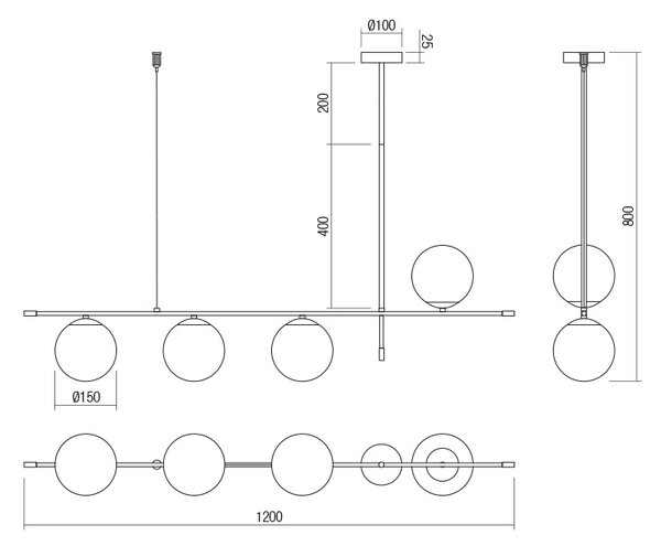 Smarter Závěsné svítidlo Essential, délka 120cm