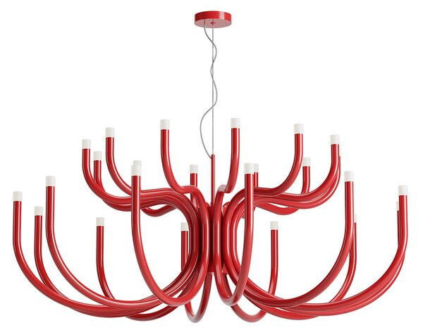 Redo Luxusní LED závěsné svítidlo LUXOR, ø125cm Barva: Červená