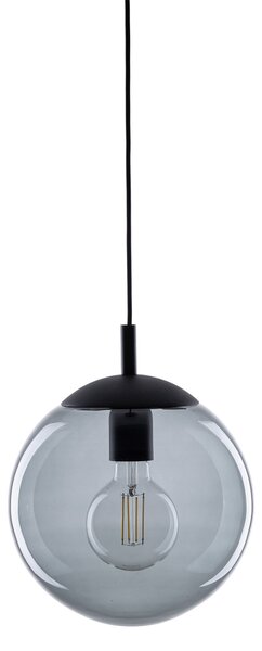 TK Lighting Černý závěsný lustr Esme s kouřovým stínidlem 250mm pro žárovku E27 TK5378