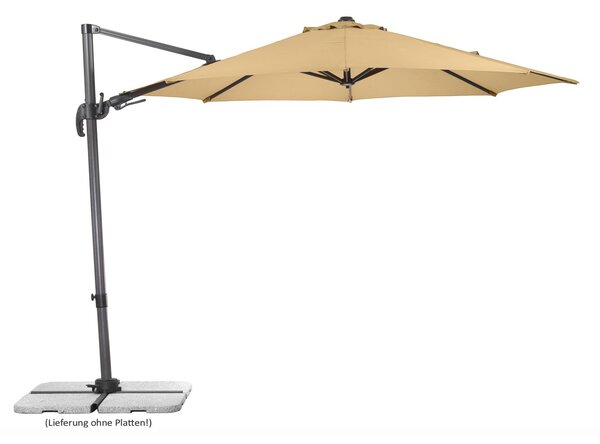 Schneider Slunečník Rhodos eco TWIST (Ø cca 300 cm, přírodní) (100333073004)