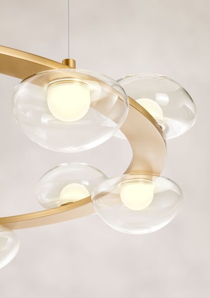 Redo Designové LED závěsné svítidlo SINCLAIR-double, ø89cm Barva: Černá
