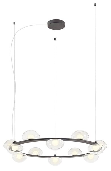 Redo Designové LED závěsné svítidlo SINCLAIR-double, ø98cm Barva: Černá