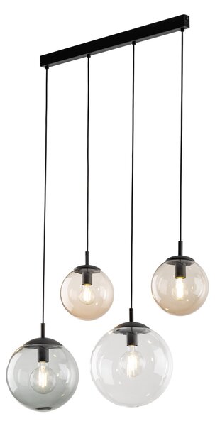 TK Lighting Černý závěsný lustr Esme pro žárovku 4x E27 TK4795