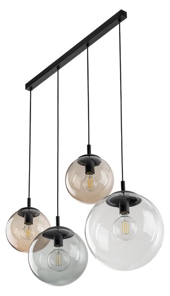 TK Lighting Černý závěsný lustr Esme pro žárovku 4x E27 TK4795