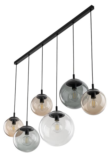 TK Lighting Černý závěsný lustr Esme pro žárovku 6x E27 TK4797