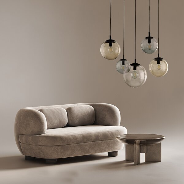 TK Lighting Černý závěsný lustr Esme pro žárovku 5x E27 TK4796