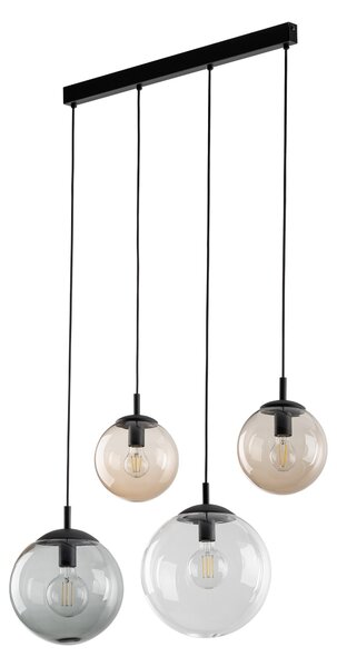 TK Lighting Černý závěsný lustr Esme pro žárovku 4x E27 TK4795