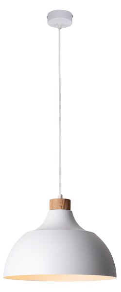 TK Lighting Bílý závěsný lustr Cap pro žárovku E27 TK2070