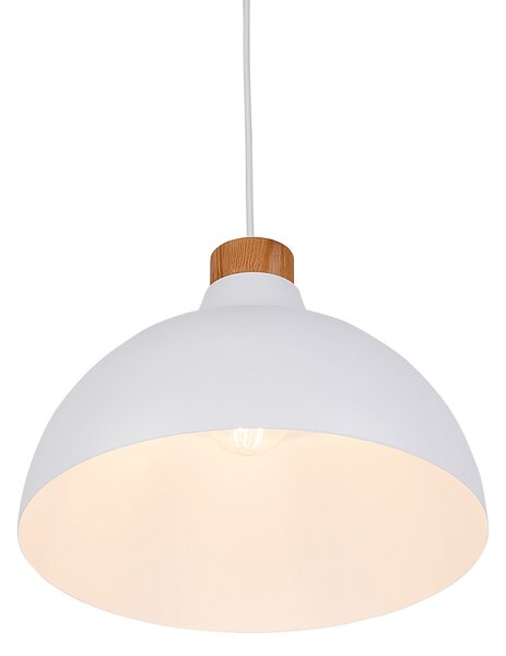 TK Lighting Bílý závěsný lustr Cap pro žárovku E27 TK2070