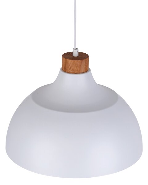 TK Lighting Bílý závěsný lustr Cap pro žárovku E27 TK2070