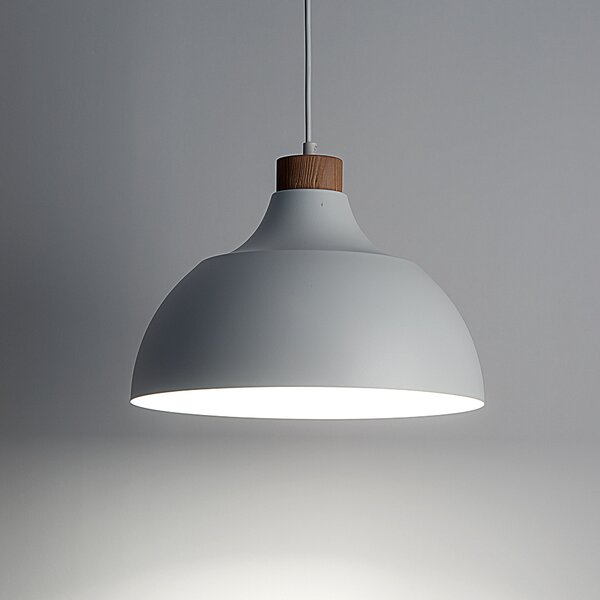 TK Lighting Bílý závěsný lustr Cap pro žárovku E27 TK2070