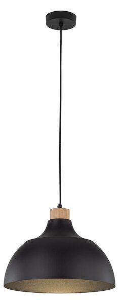 TK Lighting Černý závěsný lustr Cap pro žárovku E27 TK2071
