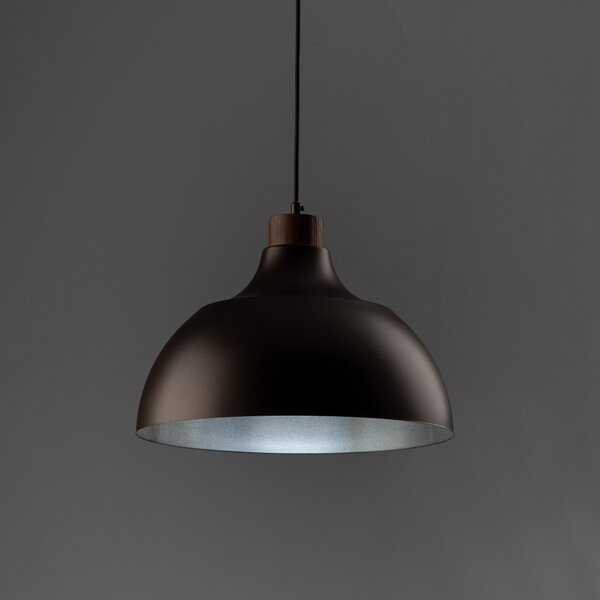 TK Lighting Hnědý závěsný lustr Cap pro žárovku E27 TK6926