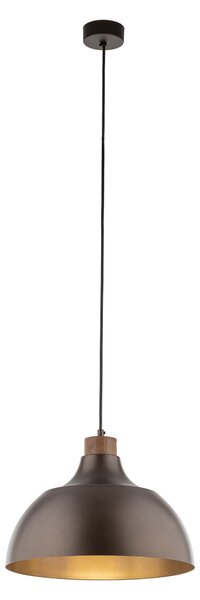 TK Lighting Hnědý závěsný lustr Cap pro žárovku E27 TK6926